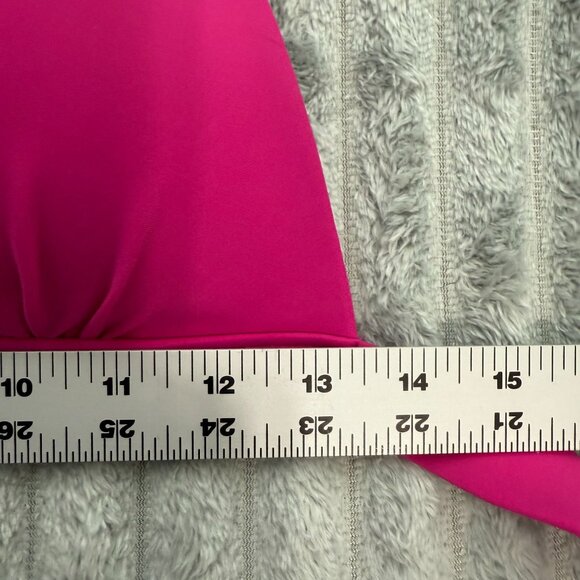 Arizona Bikini‎ Top Womens M Pink Push Up Padded Triangle Halter Wrap Ties Swim - Picture 5 of 6